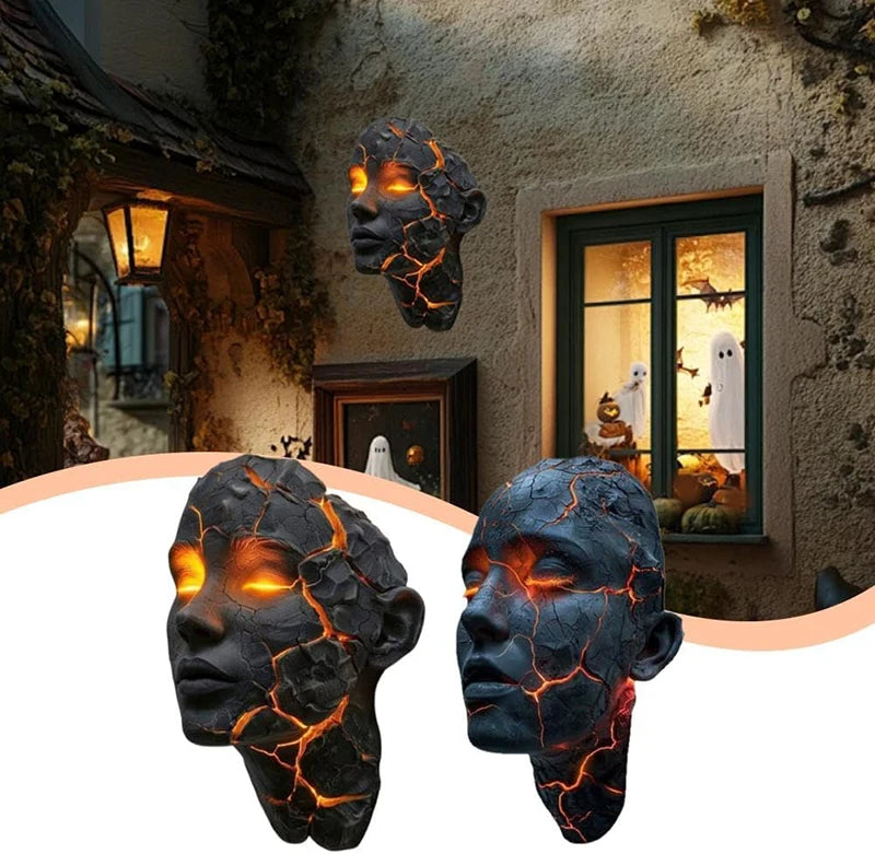 Cracked Soul Wall Lights Shattered Soul Wall Lamps Creative Figurine Luminous Resin Ornaments Sculpture Home Decor