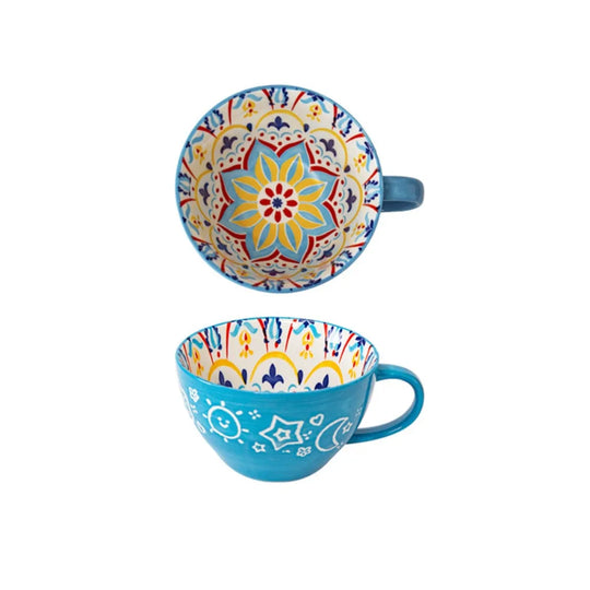 Retro Bohemian Flower Cup