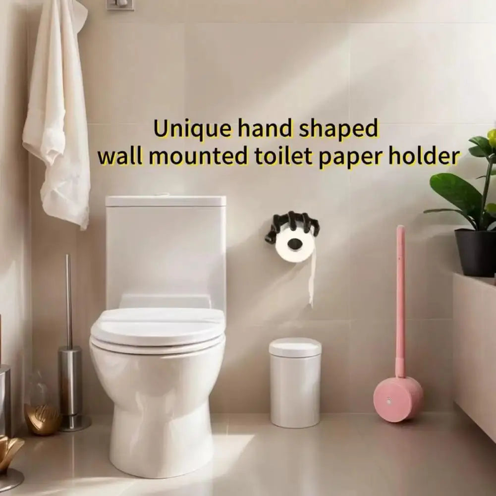 Resin Toilet Paper Holder Unique Hand-shaped Toilet Paper Holder for Bathroom Decor Wall Mounted Sculpture for Kitchen Tissue