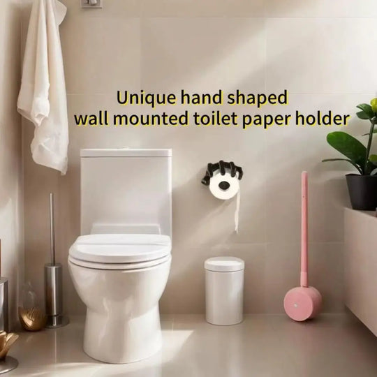 Resin Toilet Paper Holder Unique Hand-shaped Toilet Paper Holder for Bathroom Decor Wall Mounted Sculpture for Kitchen Tissue