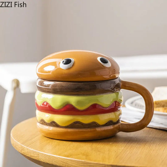 300ml Ceramic Cup Creative Hamburger Coffee Cup