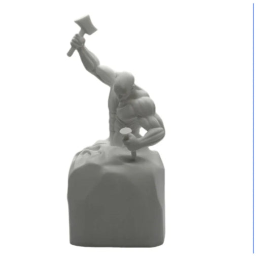 One-Piece Inspirational Sculpture Work "Never Give Up" - a Self-Made Man Statue - an Inspiring Muscular Man Sculpture, a Heartwarming Home Office Decoration, a Great Christmas/Birthday Gift