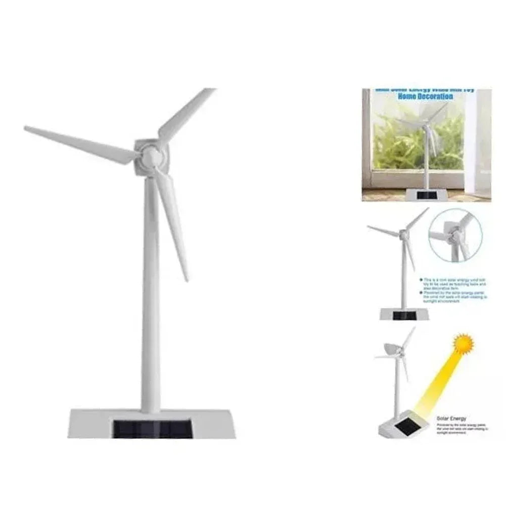 Solar Powered Wind Mill Model Desktop Decor