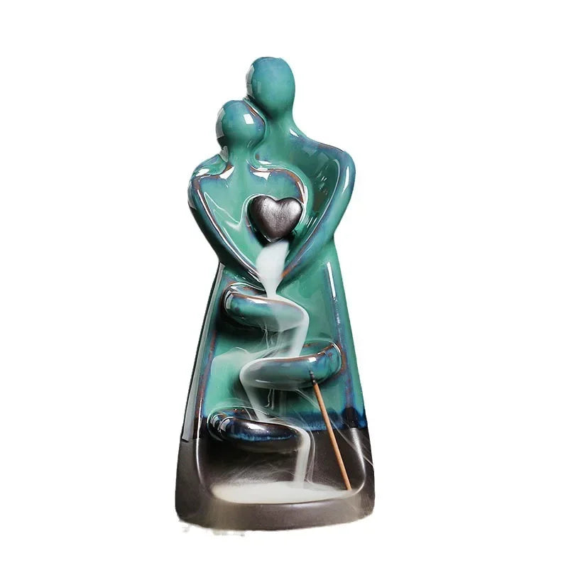 Lover Backflow Incense Burner Incense Censer Stick Holder (Without Incense)