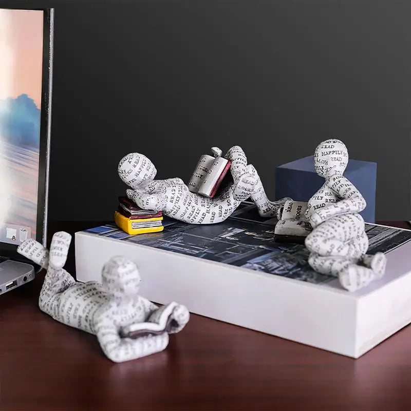 Reading Statue Man Reading Book Statue