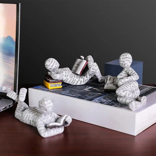 Reading Statue Man Reading Book Statue