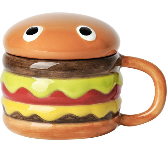 Coffee Mugs Creative Hamburger Shaped 300ML Water/coffee Cup with Lid
