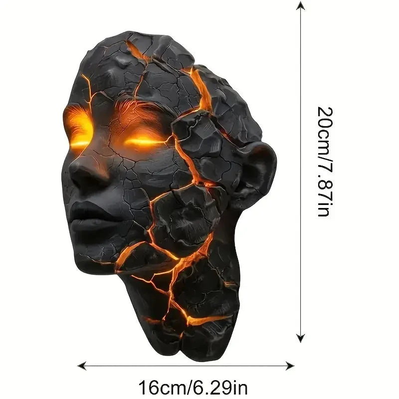 Cracked Soul Wall Lights Shattered Soul Wall Lamps Creative Figurine Luminous Resin Ornaments Sculpture Home Decor