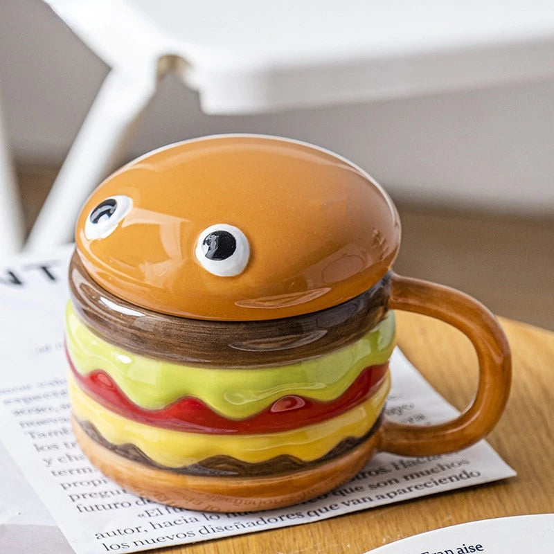 300ml Ceramic Cup Creative Hamburger Coffee Cup