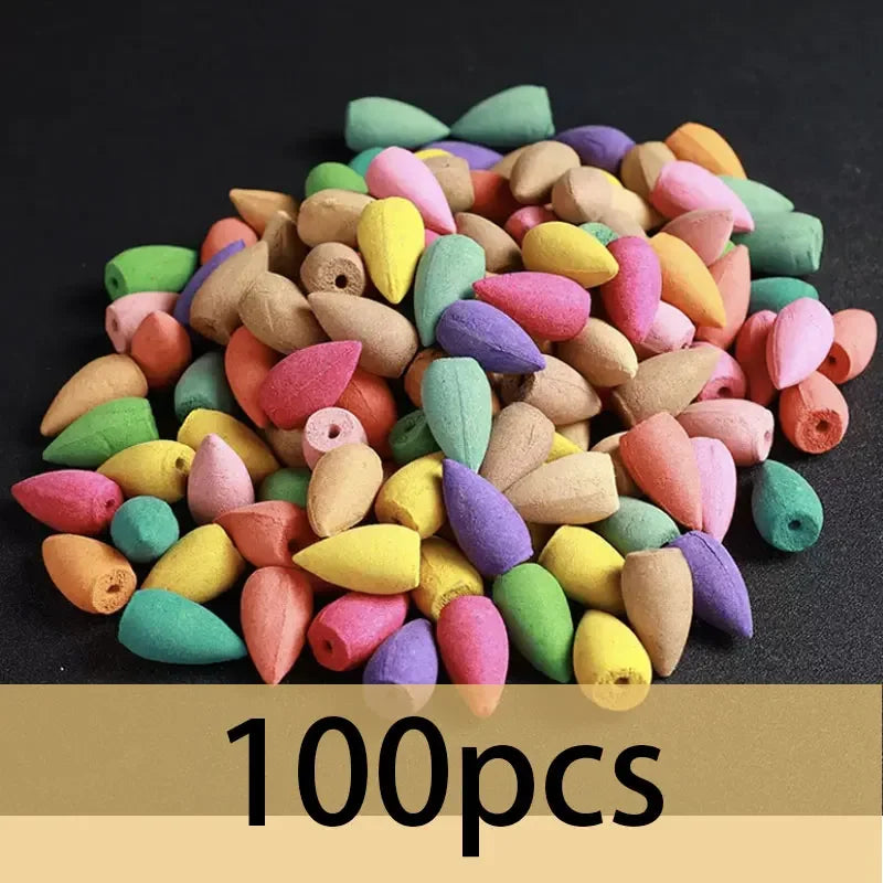 50-200pcs Mixed Natural backflow Incense Cones