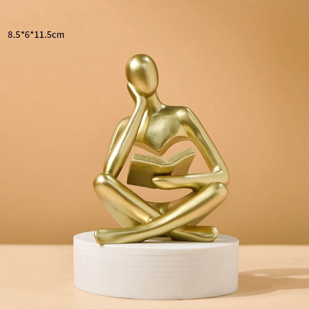 Person Who is Thinking Abstract Thinker Sculpture