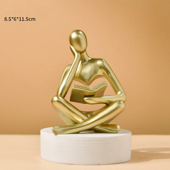 Person Who is Thinking Abstract Thinker Sculpture