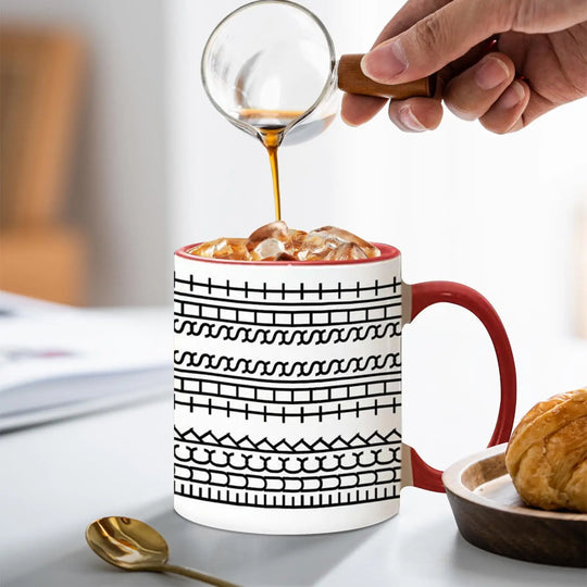 Hidden Message Coffee Mug Ceramic Chocolate Milk Cup Modern Coffee Lover Gift Kitchen Accessories Message Coffee Tumbler