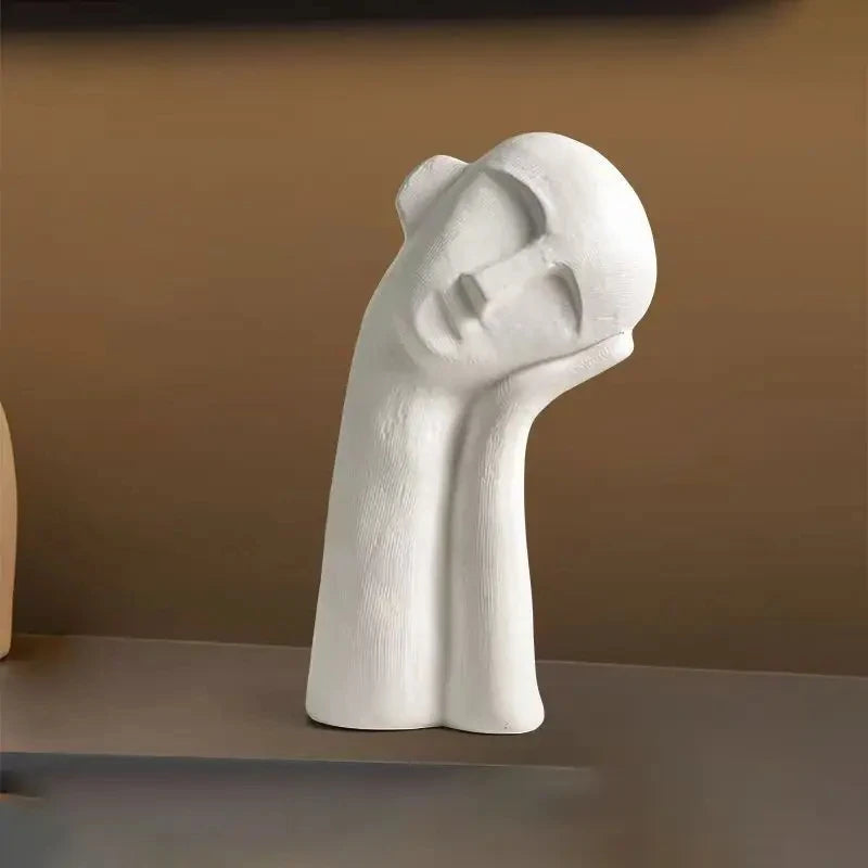 Nordic Abstract Contemplation Thinker Sculpture