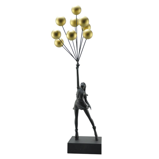 Balloon Girl Statue Flying Balloons