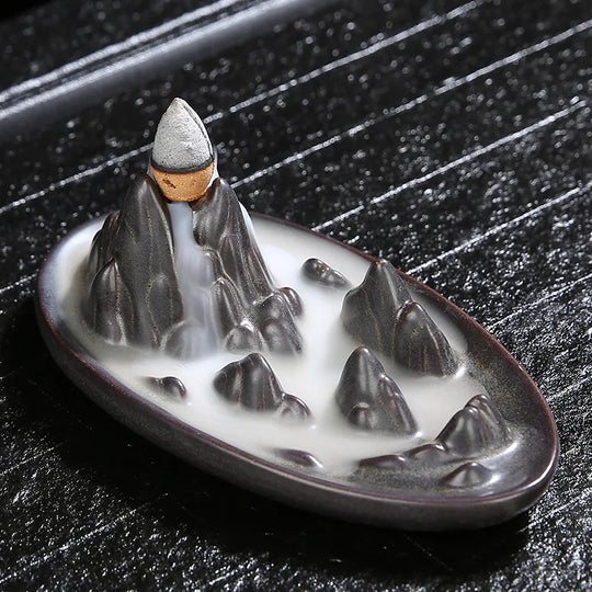 Black Ceramic Incense Burner