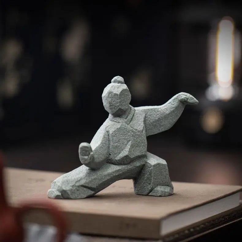 Tai Chi Master Cement Figurine