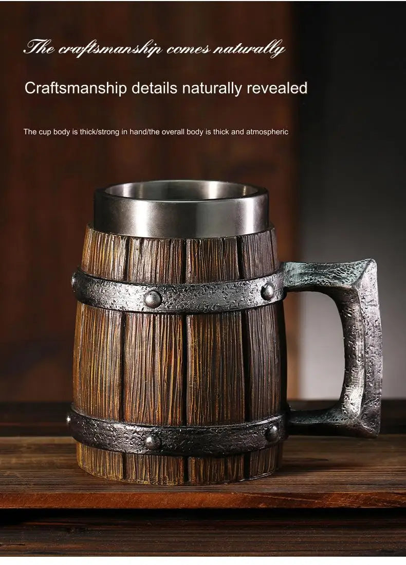 Hot-selling Wooden Barrel Beer mug