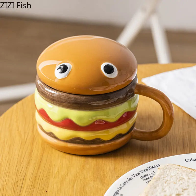 300ml Ceramic Cup Creative Hamburger Coffee Cup
