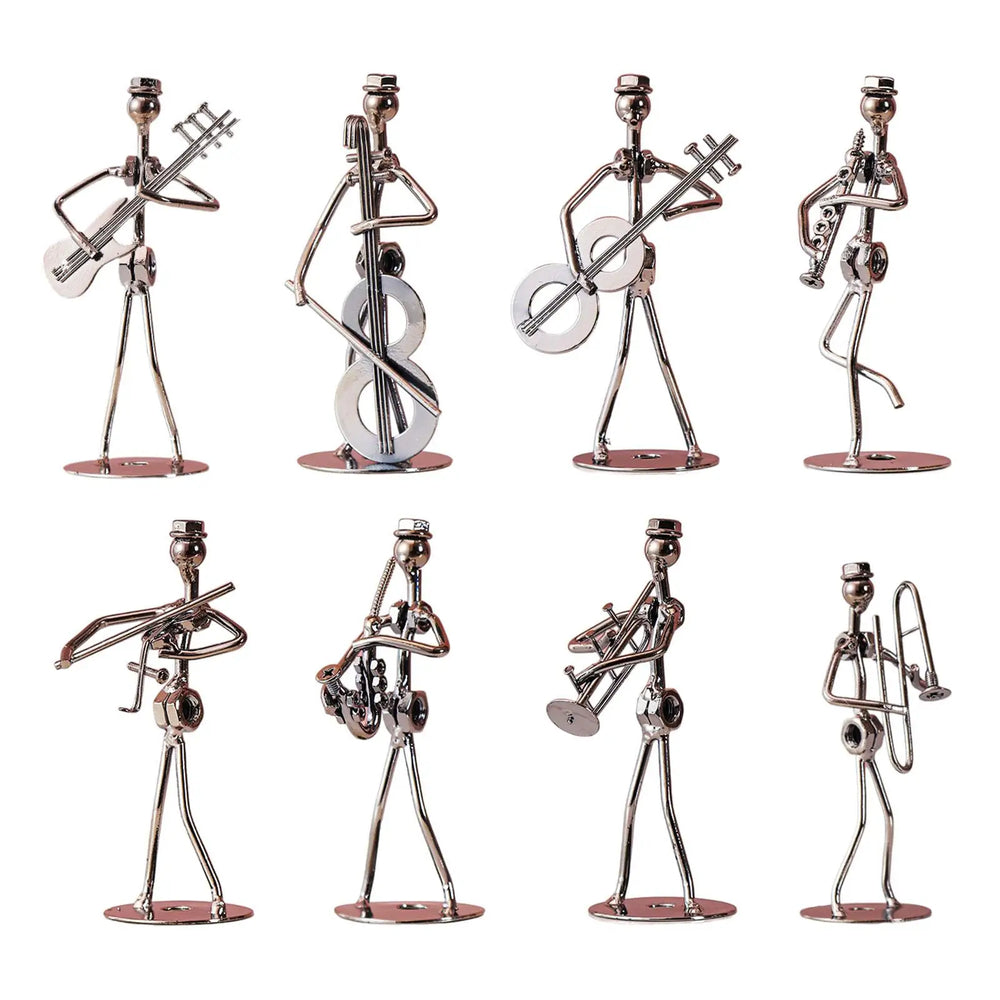 Musical Man Statue Musician Tabletop Figurine Musician Player Sculpture Art Figurine for Party Office Entrance Table Festival