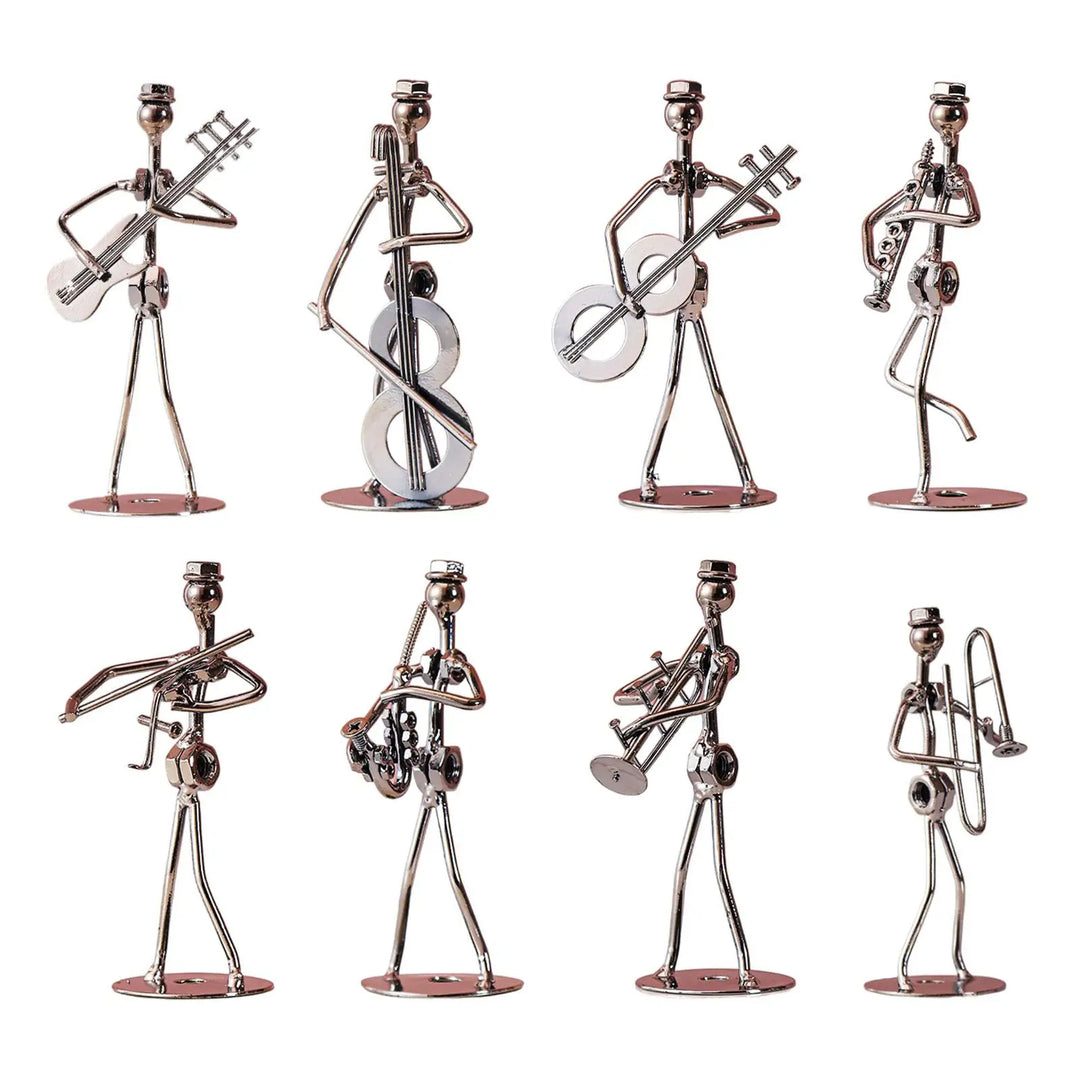 Musical Man Statue Musician Tabletop Figurine Musician Player Sculpture Art Figurine for Party Office Entrance Table Festival