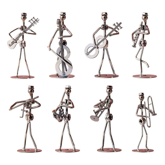 Musical Man Statue Musician Tabletop Figurine Musician Player Sculpture Art Figurine for Party Office Entrance Table Festival