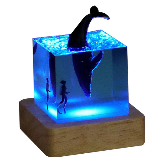 Marine Ocean Epoxy Resin Lamp LED Night Light