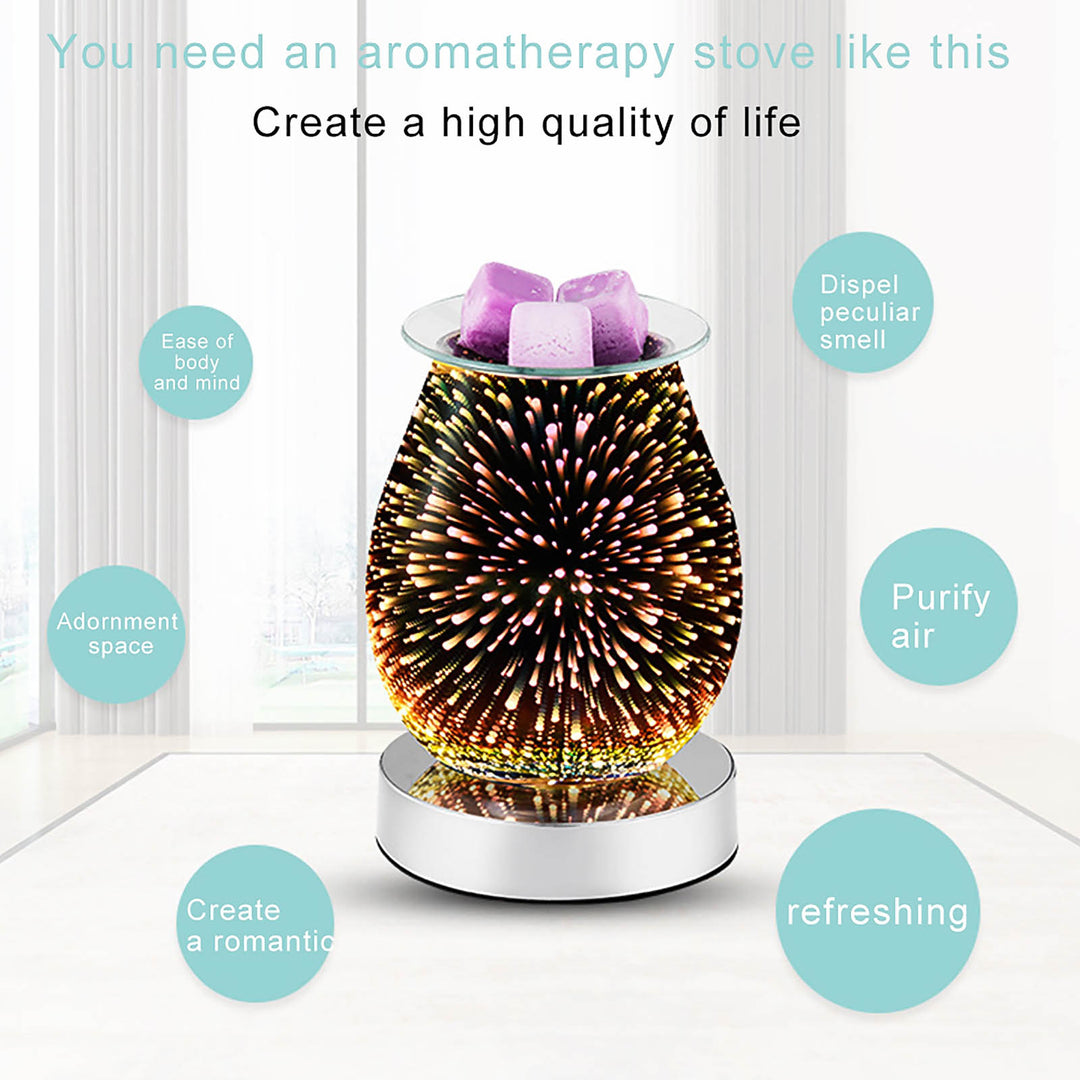 3D Fireworks Effect Touch Aromatherapy Electric Wax Melter