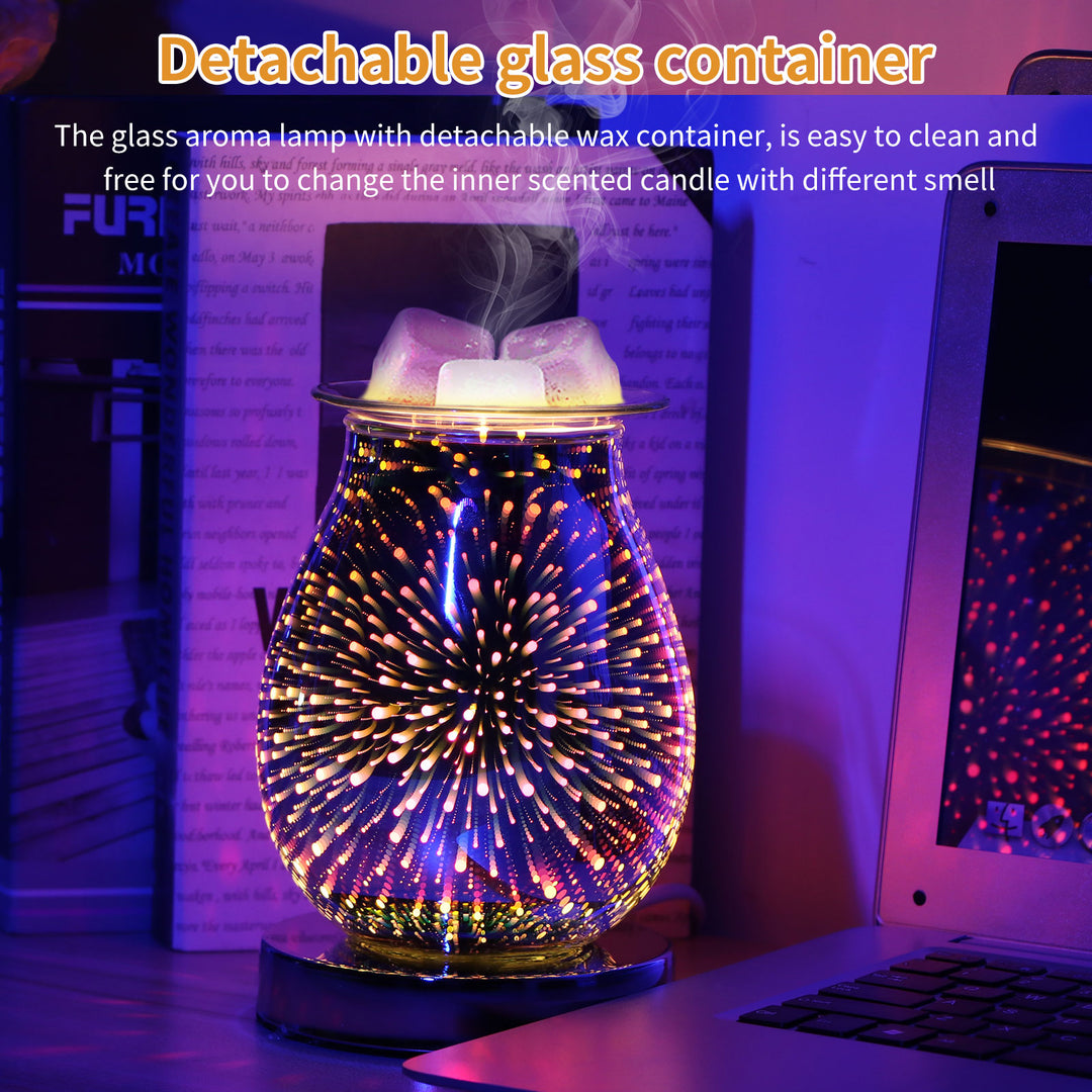 3D Fireworks Effect Touch Aromatherapy Electric Wax Melter