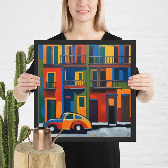 "My town, my car!" Framed poster10