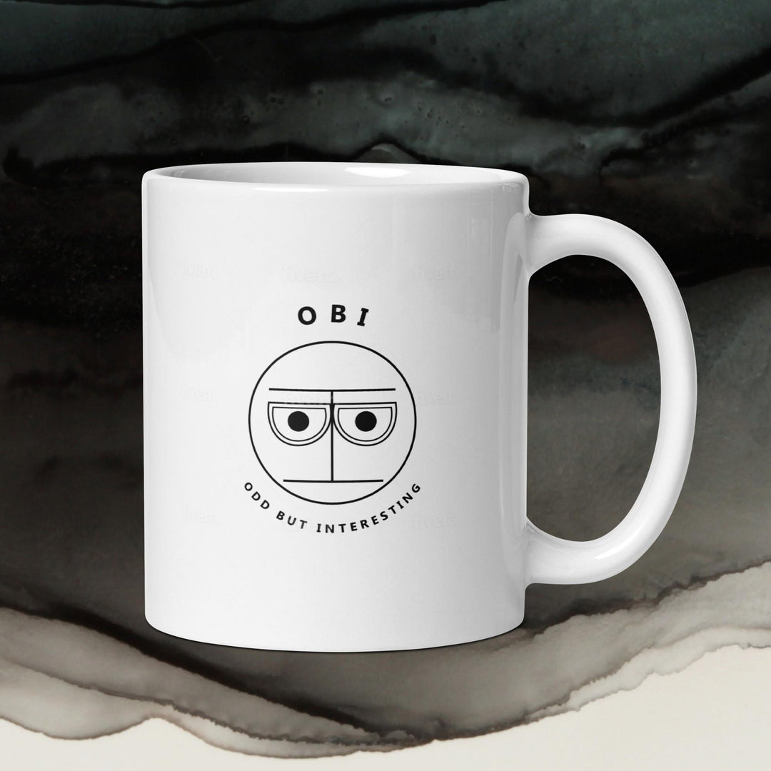 OBI - Odd But Interesting - White glossy mug