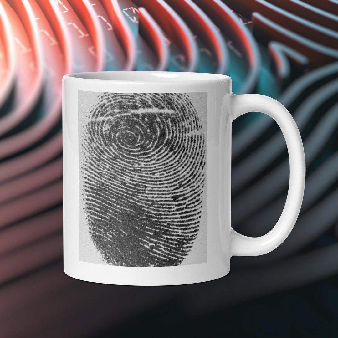Fingerprints - White glossy mug